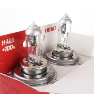 2 x H4 Halogen12V 60/55W LumiTec SILVER +100% DUO Lys High Low Beam Hovedlys Lyspærer Strålekaster Lampe Lastebil Bil 