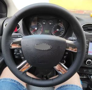 Lenkrad Abdeckung Für FORD FOCUS,FORD CONNECT,FORD KUGA,FORD C-MAX Öko Leder Zum Nähen