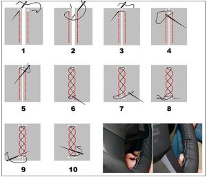 Lenkrad Abdeckung Für FORD FOCUS,FORD CONNECT,FORD KUGA,FORD C-MAX Öko Leder Zum Nähen