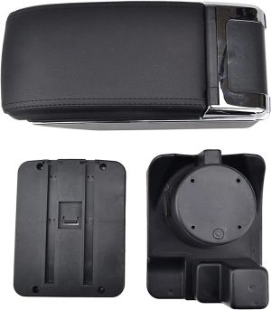 VW GOLF V MK5,GOLF VI MK6, JETTA V MK5 Car Auto Armrest Centre Console Arm Storage Box Black Leather