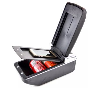 VW GOLF V MK5,GOLF VI MK6, JETTA V MK5 Car Auto Armrest Centre Console Arm Storage Box Black Leather