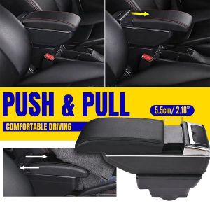 OPEL ASTRA J 2009-2018 Mittkonsol Armstöd Bilarmstöd för Bil Svart Läder