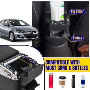 OPEL ASTRA J 2009-2018 Mittkonsol Armstöd Bilarmstöd för Bil Svart Läder
