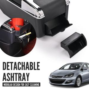 OPEL ASTRA J 2009-2018 Mittkonsol Armstöd Bilarmstöd för Bil Svart Läder