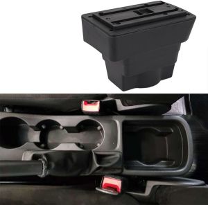 OPEL ASTRA J 2009-2018 Mittkonsol Armstöd Bilarmstöd för Bil Svart Läder