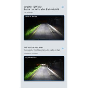 2 x LED H4 12V 120W 13000lm Ljus Lampa Bilstrålkastare Lyspærer Strålekaster Lasbil Moto Hi/Low Beam 6000K 12V 24V