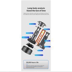 2 x LED H4 12V 120W 13000lm Ljus Lampa Bilstrålkastare Lyspærer Strålekaster Lasbil Moto Hi/Low Beam 6000K 12V 24V