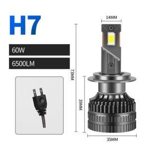 2 x LED H7 120W 13000lm Scheinwerfer Lampen Autolichter Fahrzeug Hi/Low Beam LKW PKW 12V 24V Chip Led 6000K