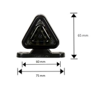 2 x 18 LED Begrenzungsleuchten Positionsleuchten Leuchten Dreieckig Rot/Weiß 12/24v