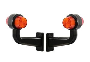 2 x Red Yellow Led Position Lights Clearance Lamp Marker Indicator Truck Trailer Lorry 12V 24V
