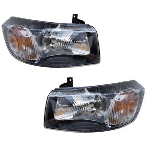 2 x Ford Transit 2000-2006 V184 Frontlykter Fjernlys Hoyre Venstre Lampe