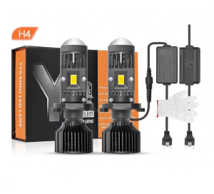 2 x LED Y10 H7 200% 50W 6400LM 6000K 360° Canbus cu Lentila Lumini Lampa Faruri Becuri Auto Camoin Moto Hi/Low Beam 12V 24V