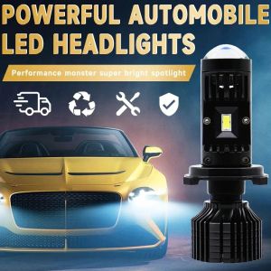 2 x LED Y10 H7 200% 50W 6400LM 6000K 360° Canbus cu Lentila Lumini Lampa Faruri Becuri Auto Camoin Moto Hi/Low Beam 12V 24V