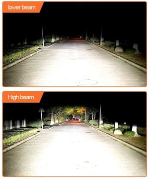 2 x LED Y10 H4 200% 50W 6400LM 6000K 360° Canbus cu Lentila Lumini Lampa Faruri Becuri Auto Camoin Moto Hi/Low Beam 12V 24V