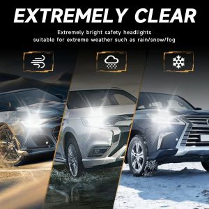 2 x LED Y10 H4 200% 50W 6400LM 6000K 360° Canbus cu Lentila Lumini Lampa Faruri Becuri Auto Camoin Moto Hi/Low Beam 12V 24V
