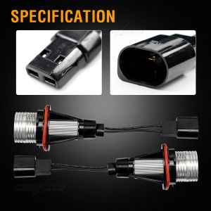 2 x marqueur LED Angel Eyes 5W Blanc pour BMW E39 E53 E60 E61 E63 E64 E65 E66 E83 E87