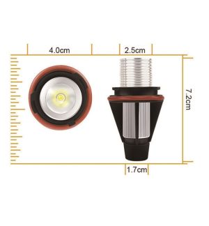 2 x marqueur LED Angel Eyes 5W Blanc pour BMW E39 E53 E60 E61 E63 E64 E65 E66 E83 E87