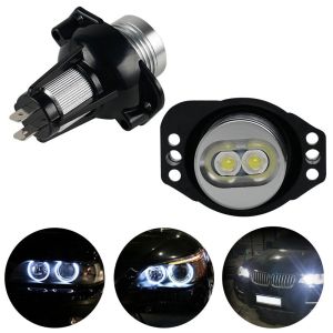 2 x BMW E90 E91 LED Angel Eyes Marker 12W Weiß Scheinwerfer Canbus Fehlerfrei