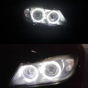 2 x BMW E90 E91 LED Angel Eyes Marker 12W Weiß Scheinwerfer Canbus Fehlerfrei