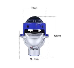2x Bi-LED Projektor Strålkastare 3 inch Linser 130W 8000lm 12V – Vit – Universella LED-bilstrålkastare med Helljus & Halvljus, +500 % Ljusstyrka, Enkel Installation