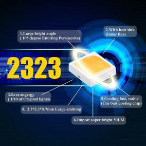 2 x LED Blanc Ampoules Feux Lampe Canbus 360° PW24W / PWY24W – 2323 SMD 12V/24V 6000K Voiture