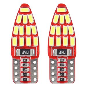 2 x T10 W5W Canbus 3014 24SMD 12V Canbus Error Free Blanco 5600K Luces Bombillas AMIO Coche Luz Piloto Traseras 
