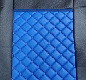 Sitzbezüge für DAF XF 106 2015-2021 LKW Blau Schwarz Leder