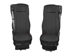Sitzbezüge für DAF XF 106 2015-2021 LKW Schwarz Leder