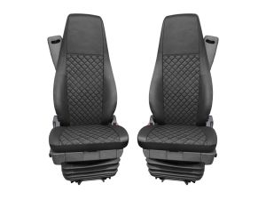Sitzbezüge für SCANIA R 2006-2020 LKW Schwarz Leder 