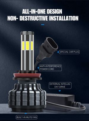 2 x H8 H9 H11 3D CSP 12V 100W 20000lm 360° Canbus 6000K  No Error Headlights Bulbs Lamp Car Truck Lorry Lights Vehicle 