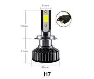 2 x LED F2 H7 12v/24V 72W 10000LM Headlights Bulbs Lamp Car Truck Lorry Lights Vehicle 