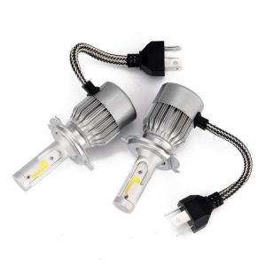 2 x COB LED H4 12V 7600LM 72W Feux Ampoules Lampe Feux de Camion Voiture Véhicule Phares Feux Route/Croisement 