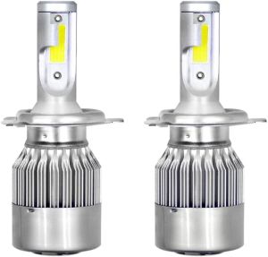 2 x COB LED H4 12V 7600LM 72W Feux Ampoules Lampe Feux de Camion Voiture Véhicule Phares Feux Route/Croisement 