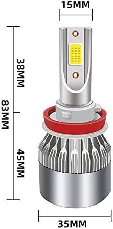 2 x COB LED HB4 9006 12V 7600LM 72W Lys Hovedlys Lyspærer Strålekaster Lampe Lastebil Bil Nær/Og Fjernlys