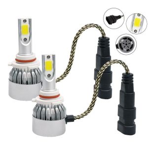 2 x COB LED HB4 9006 12V 7600LM 72W Lys Hovedlys Lyspærer Strålekaster Lampe Lastebil Bil Nær/Og Fjernlys