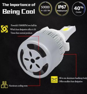 2 x COB LED HB4 9006 12V 7600LM 72W Lys Hovedlys Lyspærer Strålekaster Lampe Lastebil Bil Nær/Og Fjernlys