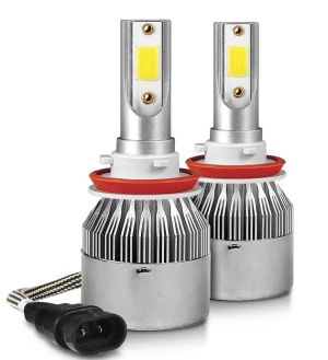 2 x COB LED H11 12V 7600LM 72W Headlights Bulbs Lamp Car Truck Lorry Lights Vehicle Hi/Low Beam