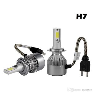 2 x COB LED H7 12V 7600LM 72W Headlights Bulbs Lamp Car Truck Lorry Lights Vehicle Hi/Low Beam