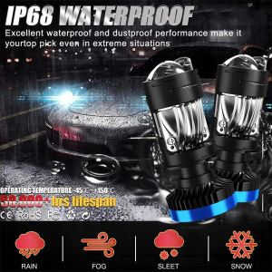 2 x Mini Bi LED H4 12V 24V 160W 30000lm 360° 6000K Canbus fără Eroare Lumini Lampa Faruri Becuri Auto Camoin Moto  Faza lungă/Faza scurtă