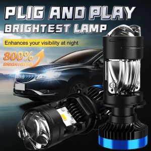 2 x Mini Bi LED H4 12V 24V 160W 30000lm 360° 6000K Canbus fără Eroare Lumini Lampa Faruri Becuri Auto Camoin Moto  Faza lungă/Faza scurtă