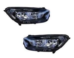 Set Ford Transit Courier 2018+ Negro Faro Luces Delantero Electrico con Motor Derecho Izquerda