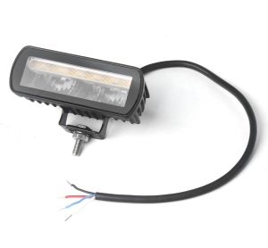 LED BAR halógeno combinado / Luz de trabajo con DRL blanco y luz estroboscópica de emergencia con 4 modos, IP65/67K, 12–24V