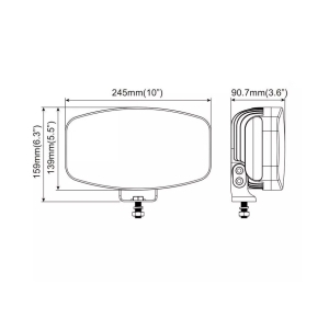 LED Work lights 12V 24V Lamp Light DRL Position White/Orange 