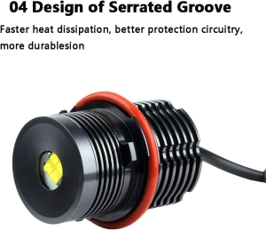 2 x Marker LED Angel Eyes 25W Galben Plug & Play Canbus pentru E87 E90 E91 E39 E60 E61 E63 E64 E65 E66 E83 E53