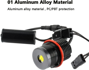 2 x Marker LED Angel Eyes 25W Galben Plug & Play Canbus pentru E87 E90 E91 E39 E60 E61 E63 E64 E65 E66 E83 E53