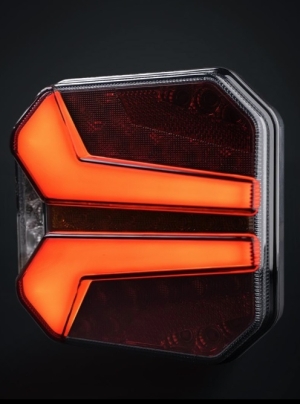 2 x LED Dynamic Bakljus Baklampa Tilhenger lastebil 12v 24v