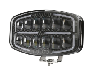 LED Feux de travail 12V 24V Phare pour Vehicules SUV ATV Tracteurs DRL Blanc/Orange 