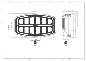 LED Feux de travail 12V 24V Phare pour Vehicules SUV ATV Tracteurs DRL Blanc/Orange 