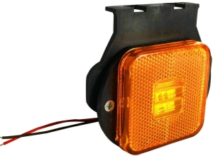 4 Led Carré Feux Indicateur de position latéral ,reflecteur,remorque camion Orange 12V 24V