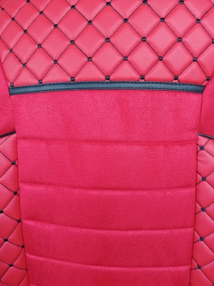 2 x LUX Couvre Housses de Siege pour Mercedes Actros Arocs MP4 MP5 2015-2025 Camions Rouge Cuir Alcantara